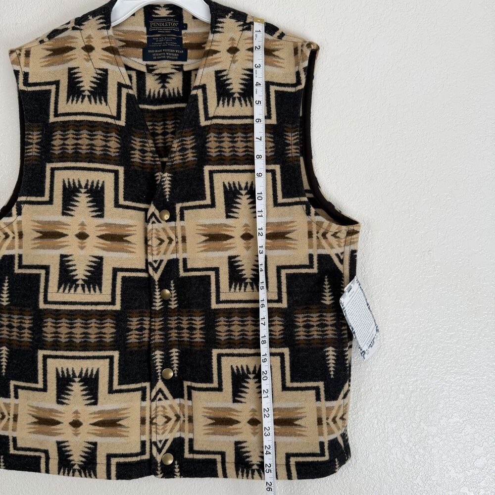 Pendleton Harding Aztec Wool Vest Sz LARGE High Grade Western Wear Made USA NWT - Picture 9 of 13